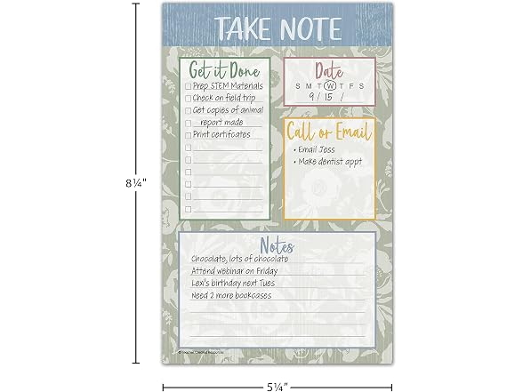Teacher Created Resources Classroom Cottage Notepad