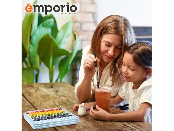 Emporio Kitchen Round Ice Cube Tray Set Pack of 2