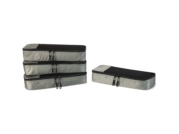$6.99, Was $12.32, 43% Off! Amazon Essentials 4-Piece Packing Cube Slim, Gray dealfomo