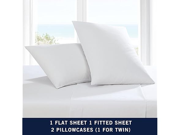 Nautica Bed Sheets, Cotton Percale Bedding Twin