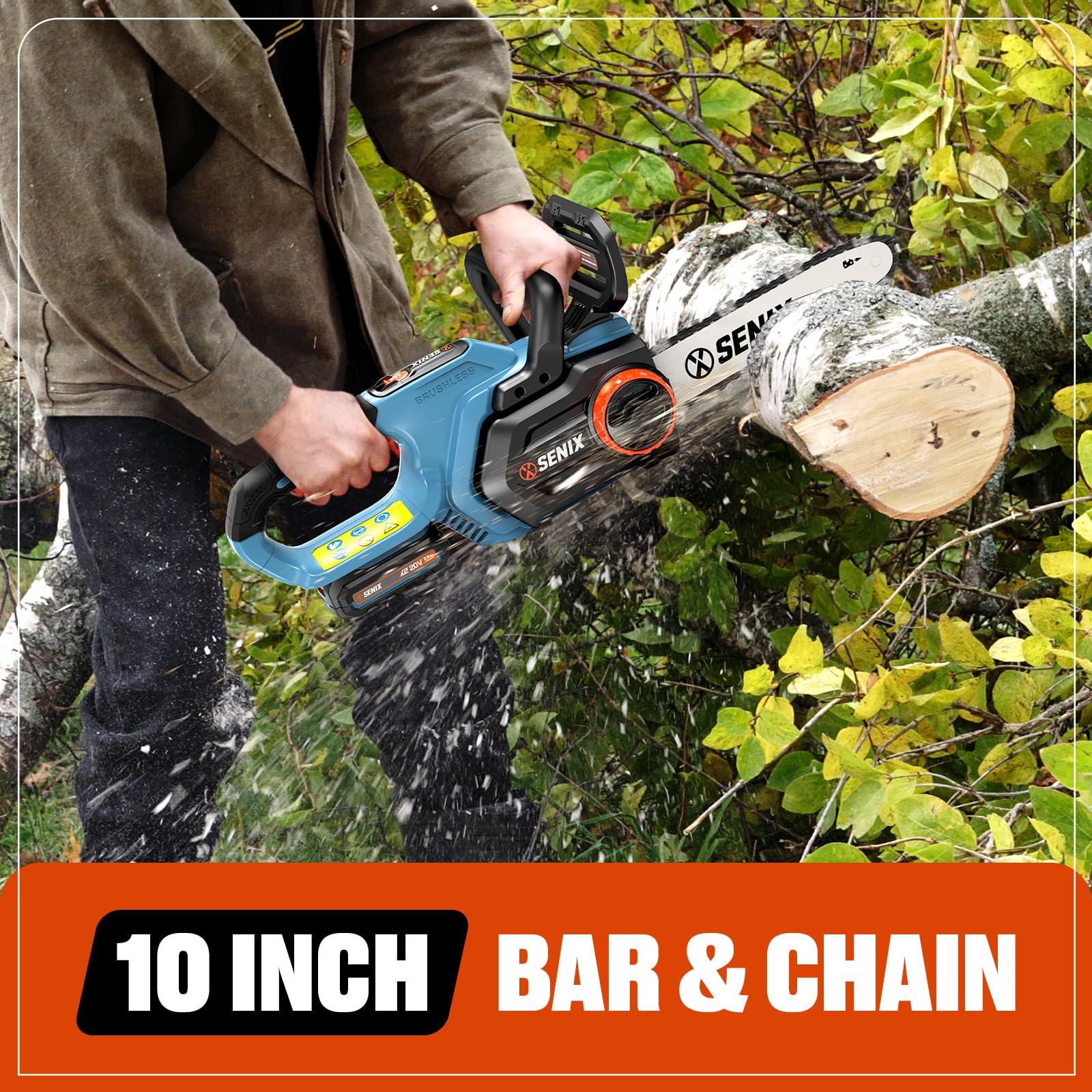 SENIX Chainsaw Cordless, 20V 10" - Gallery 12