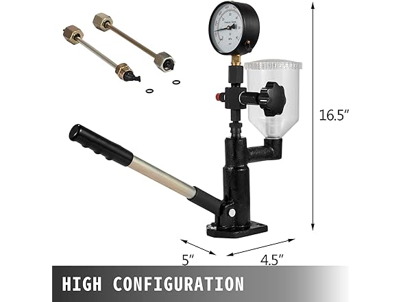 SKYSHALO Diesel Injector Tester with Dual Scale Gauge