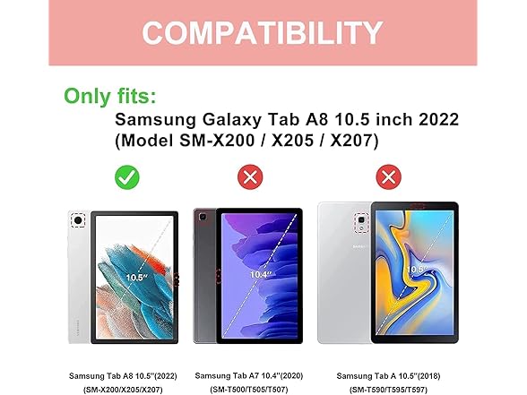 Galaxy Tab A8 Detachable Keyboard Case