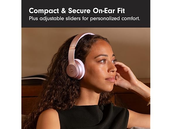 Beats Solo 4 - Wireless On-Ear Bluetooth Headphones, Up to 50-Hour Battery Life, Ultra-Lightweight Comfort, Powerful and Balanced Sound, Apple & Android Compatible - Amazon Exclusive Metallic Pink (Open Box)