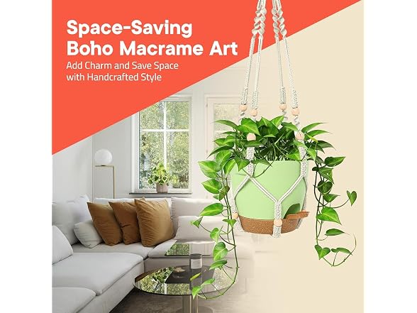 Macrame Plant Hangers Indoor/Outdoor