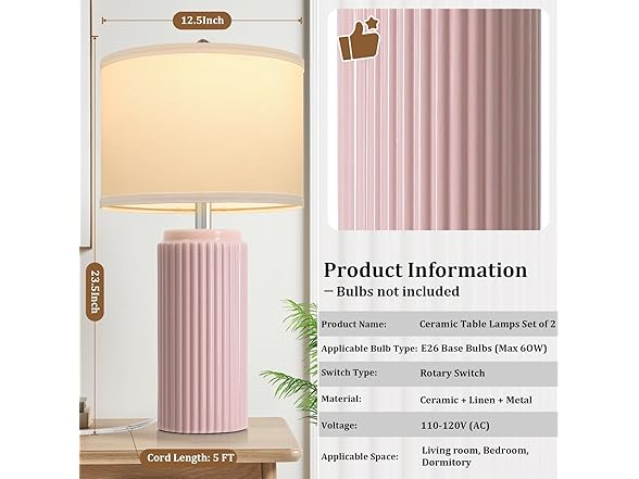 TOBUSA Modern Table Lamps