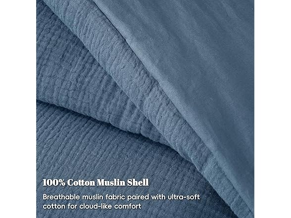 Blue Queen Cotton Comforter Set