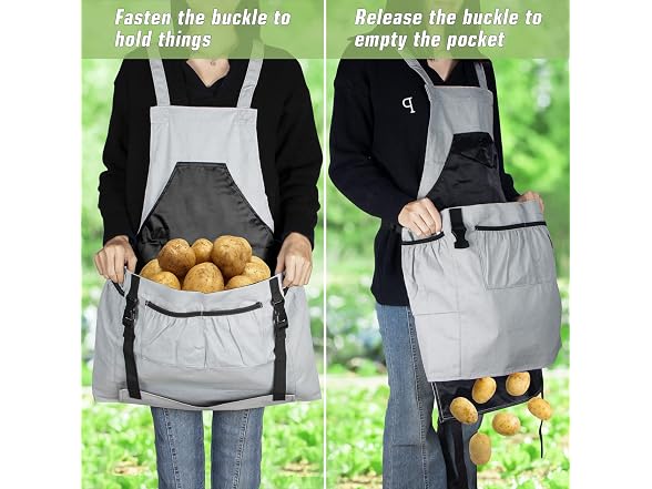 Garden Apron with Pocket for Harvesting