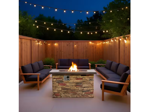Sandston 42" Concrete Fire Table 50k BTU