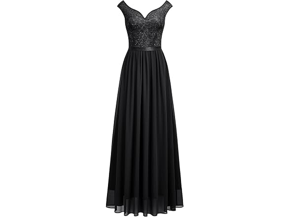 Miusol Women (M) Classy V Neck Formal Party Dress