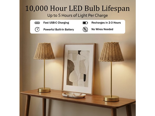 Gold Base Woven Shade Smooth Lamp
