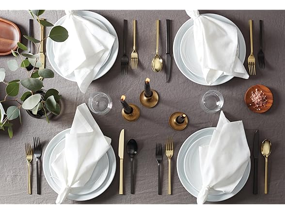Allay Midnight 20 Piece Everyday Flatware Set, Service For 4
