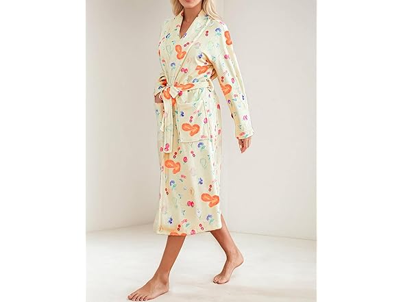 Yellow Fruit Bathrobe Womens