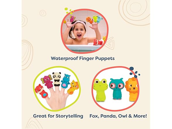 B. toys – 4 Finger Puppets – Animal Finger Puppet
