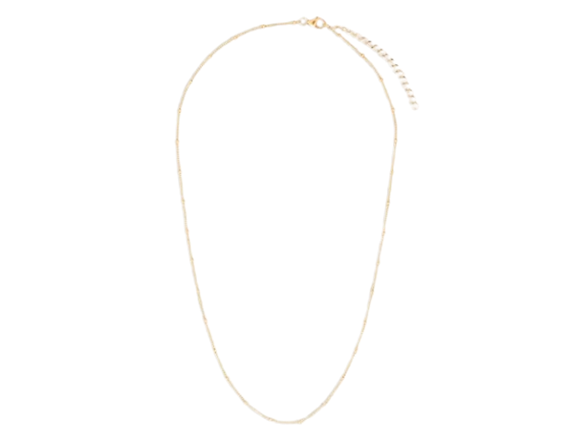 PAJURE 14k Gold Bead Chain Necklace
