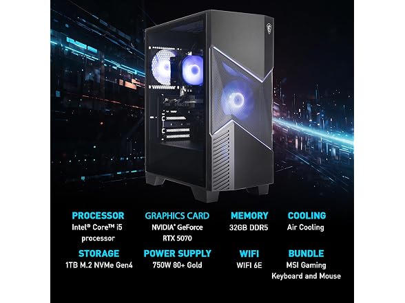 msi Codex R2 D14NVP5-613US (i5-14400F, RTX 5070)