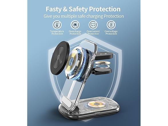 Mukiya 3 in 1 Magnetic Wireless Charging Station