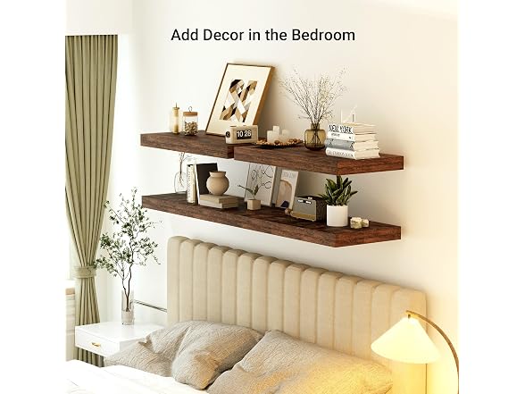 36 x 12 Deep Floating Shelves Wall