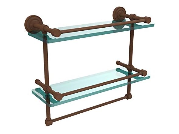 Allied Brass DT-2TB/16-GAL-ABZ Dt 2 Tb Glass Shelf