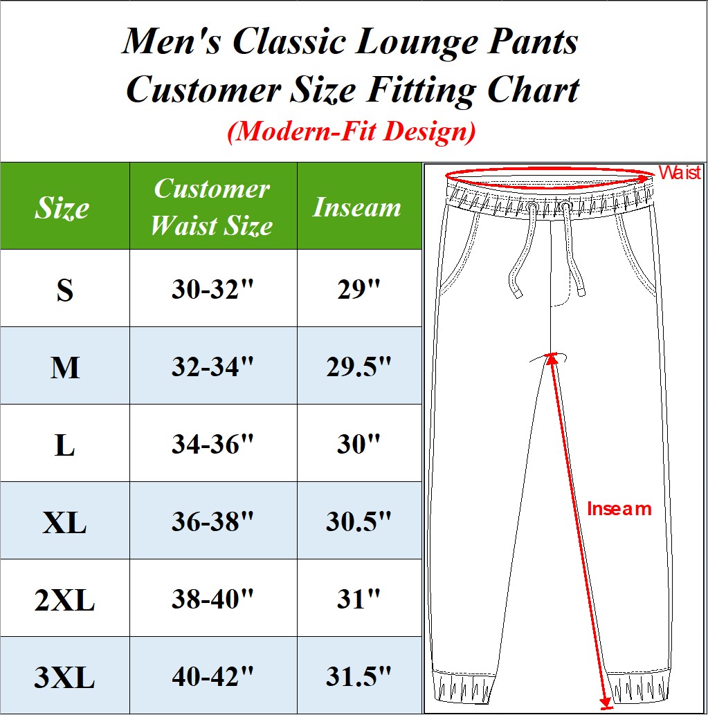 5Pk Mens Classic Lounge Pants - Gallery 15