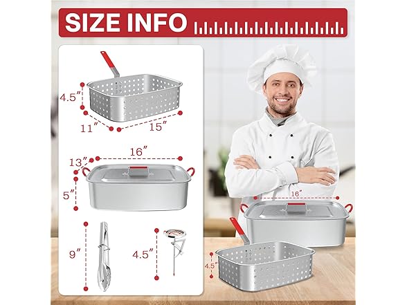 18QT+Single Basket+Tong