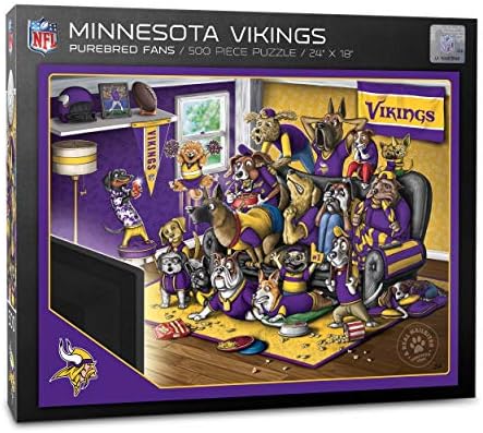 YouTheFan NFL Minnesota Vikings Purebred Fans 500pc Puzzle - A Real Nailbiter