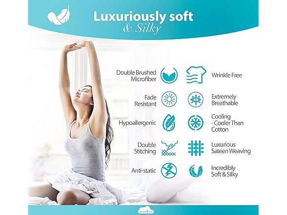 Deep Pocket Fitted Sheet Queen White