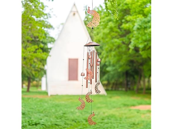 EZTZEN Peacock Wind Chimes
