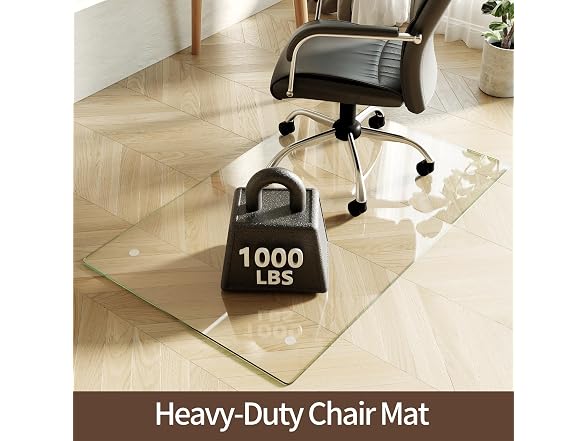 Koonmi Glass Chair Mat 30"x48"