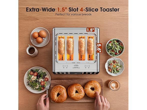 Foyoconven 4 Slice Touch Screen Toaster