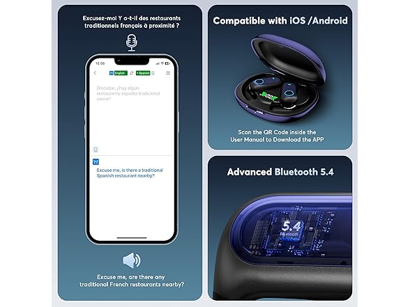 MOZC AI LIve Translation Earbuds