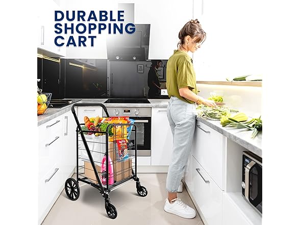 SereneLife XL Folding Utility Cart