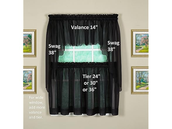 Today's Curtain Emelia Original Voile Swag Pair