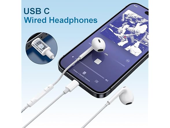 SKLNXAZ USB-C Headphones iPhone 17/16/15 Pro Max