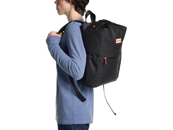 Hunter Top Clip Backpack, Smooth Black, Large