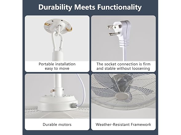 AHAWILL 20'' Gazebo Fan