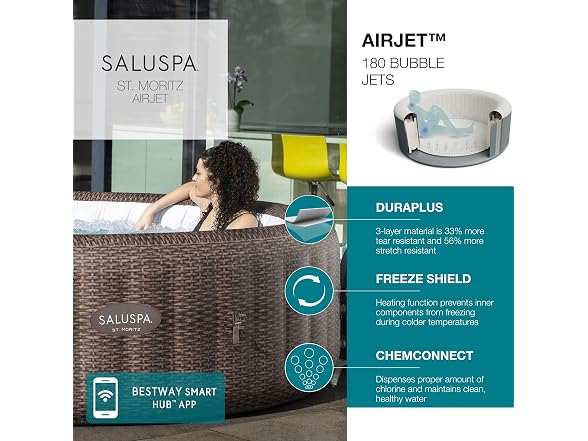 Bestway SaluSpa St Moritz Large Round AirJets