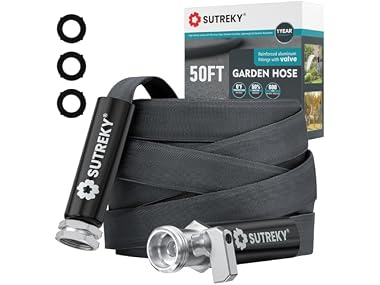 $21.99, Was $49.99, 56% Off! SUTREKY 50ft Garden Hose with Valve dealfomo