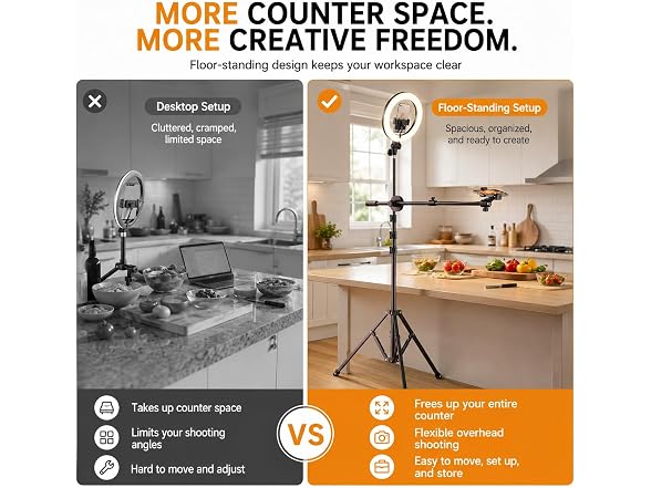 Upgrade Tripod Ring Light Stand