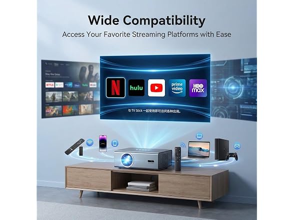 Geekman 4K Projector with WiFi