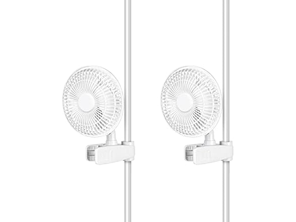 2-Pack Simple Deluxe 6-Inch Clip Fan