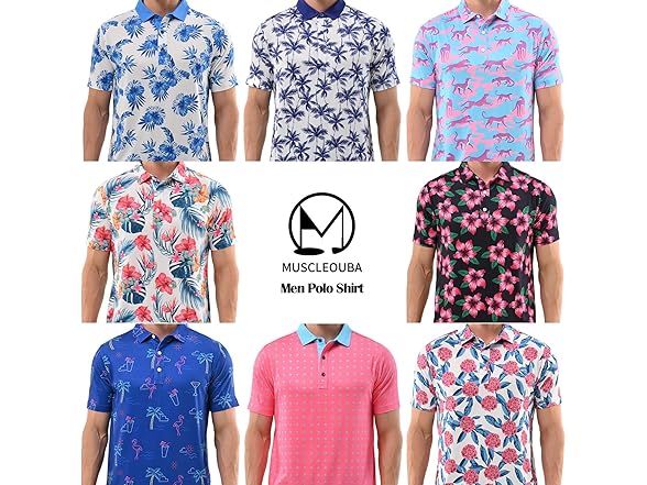 Mens Golf Shirt Moisture Wicking Dry