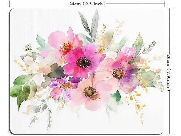 Beautiful Watercolor Flower Rectangle