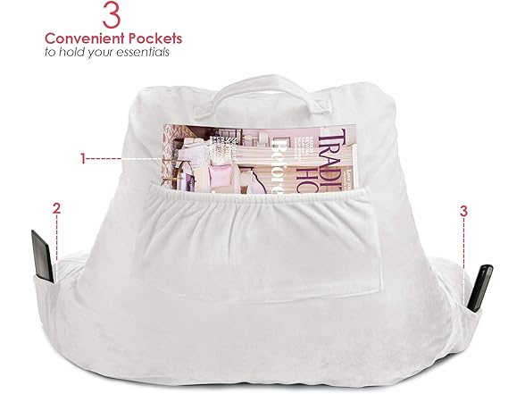 Clara Clark Reading Pillow with Shredded Memory Foam