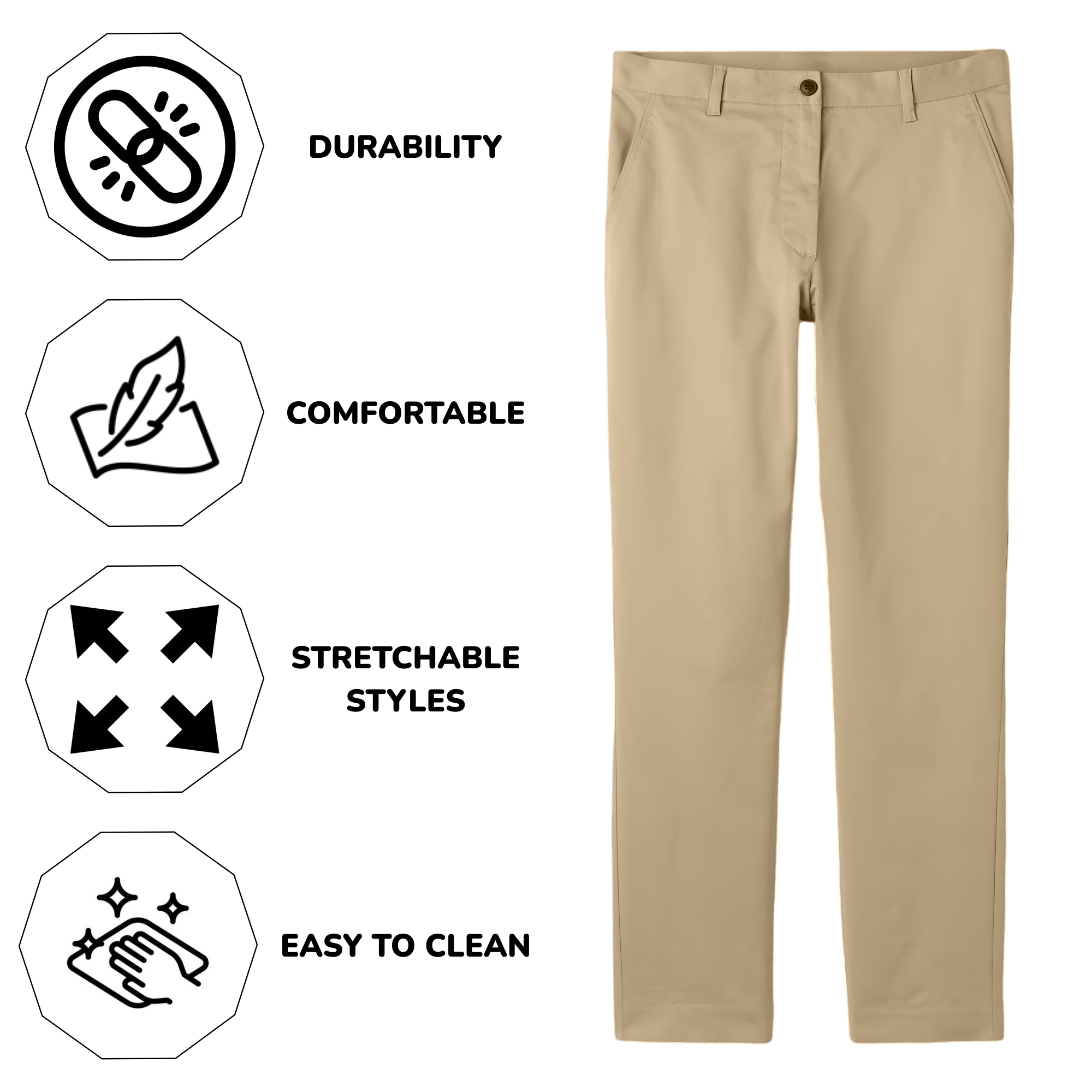 Boys Flat Front Uniform Pants (4-20) - Gallery 23