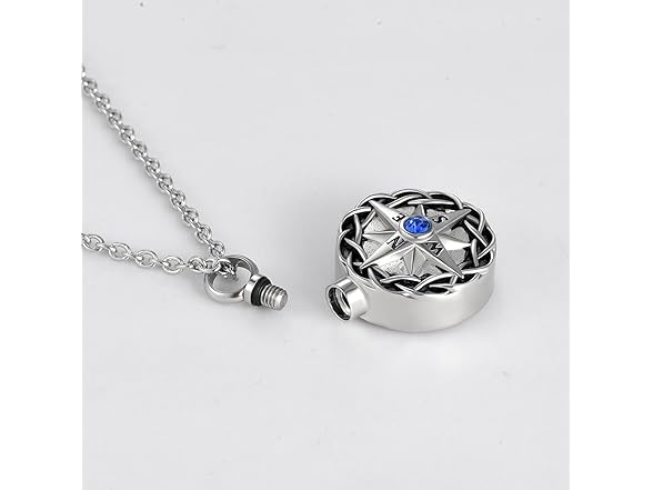 YQSLIN Nautical Compass Urn Necklace