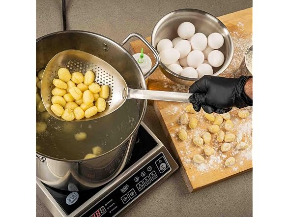 TableCraft 12830 Scoop Colander, 14 oz Stainless Steel Scoop 