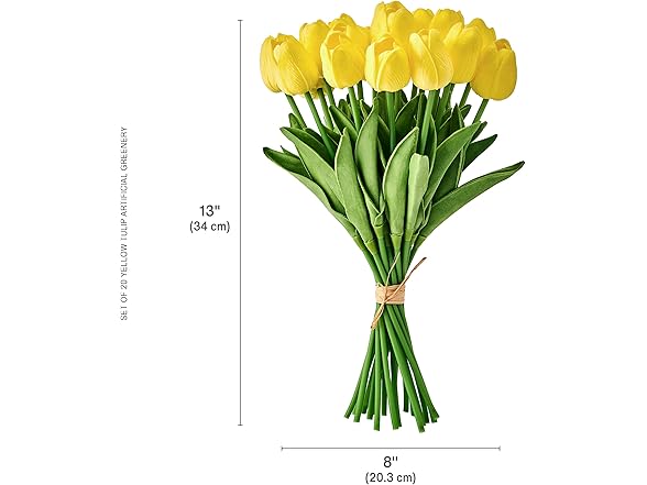 Mikasa Artificial 13" Yellow Tulip Bouquet