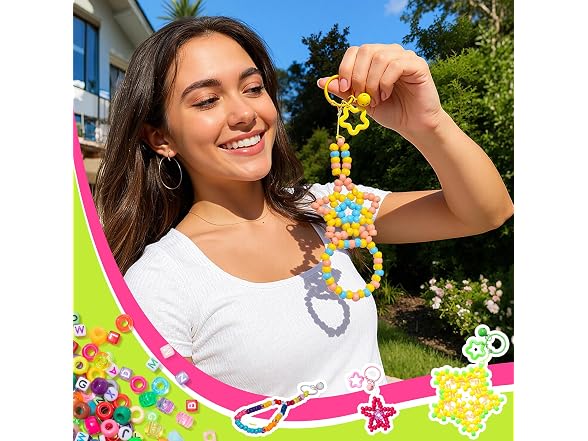 Simetufy 4200Pcs Pony Beads Bulk Kit