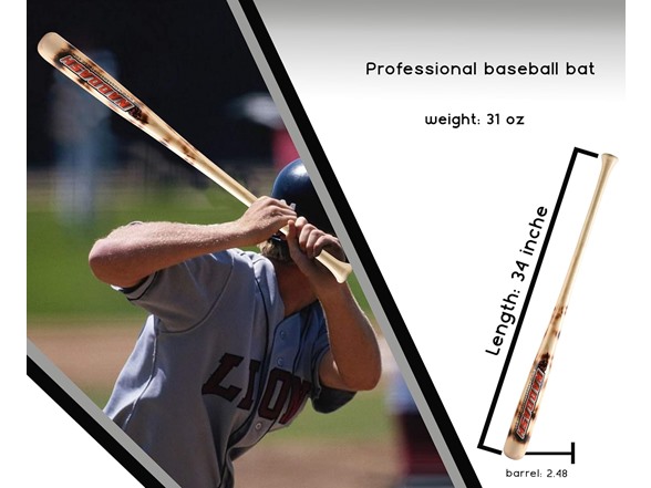 Naqqash Sports Wooden Baseball Bat